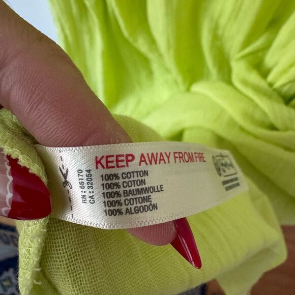 Free People Neon Green Midi Dress Small - Picture 5 of 8